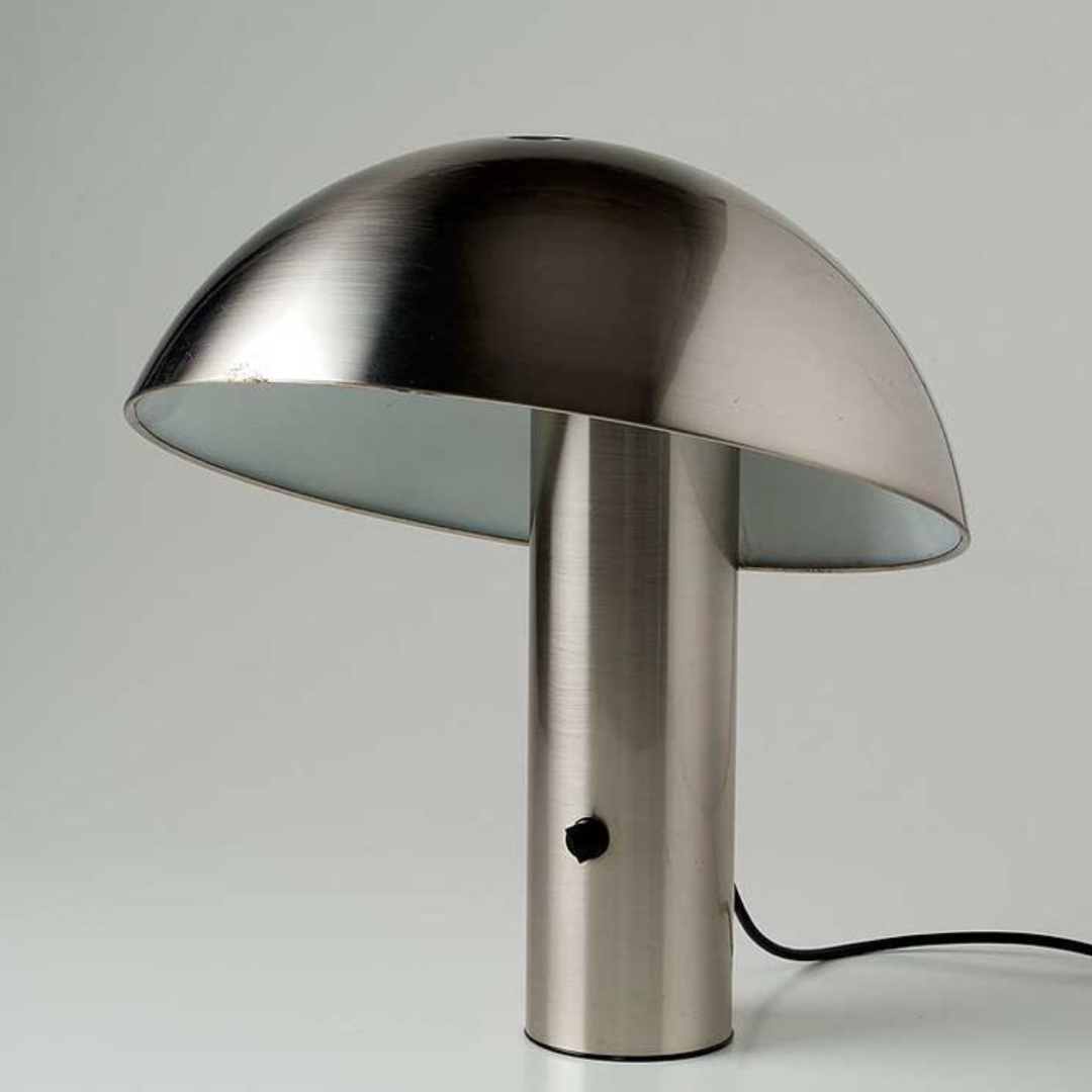 Modern Chrome Mushroom Table Lamp