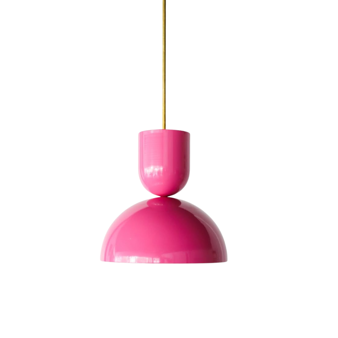 Modern Pink Dome Pendant Light