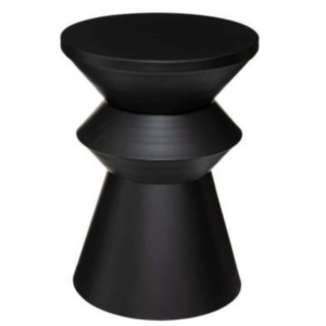 Black Hourglass-Shaped “Designer Iron Stool”
