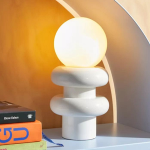 Modern White Sculptural Table Lamp